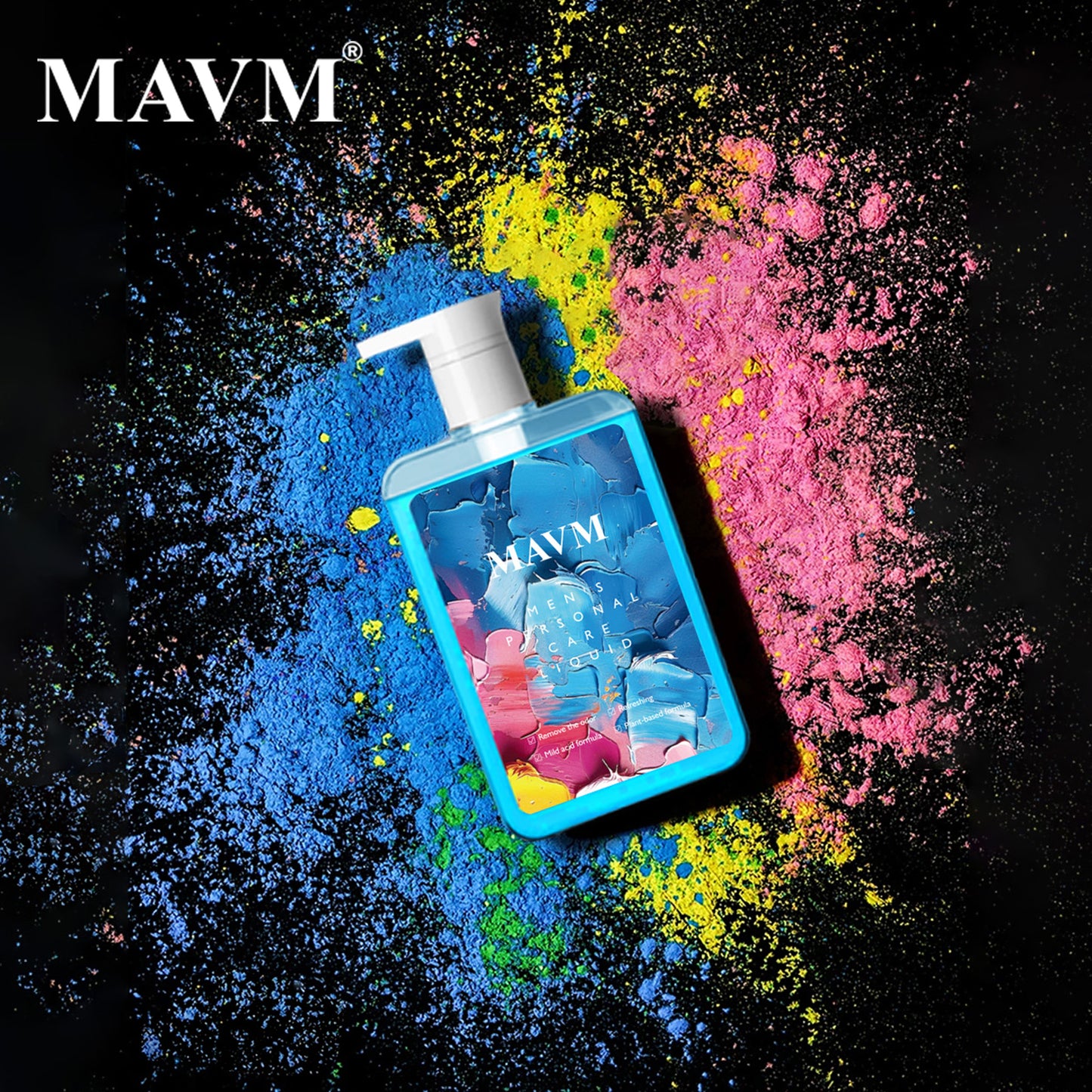 MAVM Men's Daily Intimate Wash with Blue Fragrance, pH Balanced Cleanser