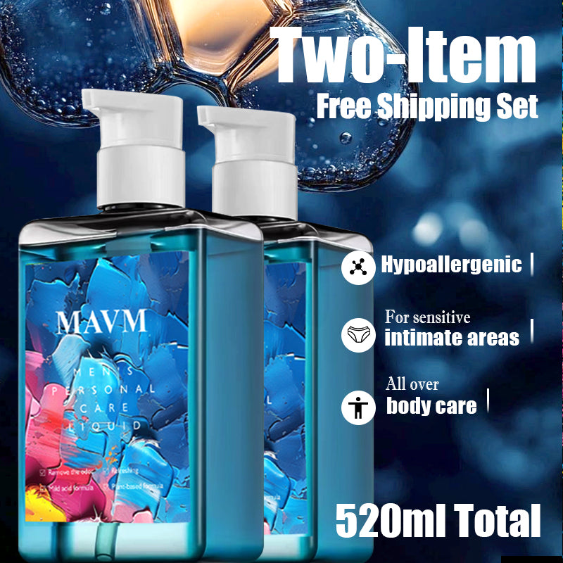 MAVM Men's Daily Intimate Wash with Blue Fragrance, pH Balanced Cleanser