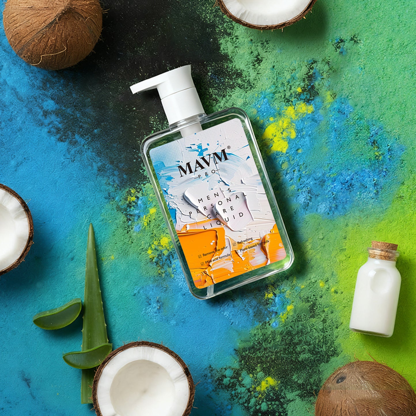 Gel Íntimo Masculino, de Origen Vegetal, pH Equilibrado, con Aroma a Coco